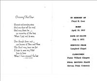 Geer, Floyd (Memorial Card)